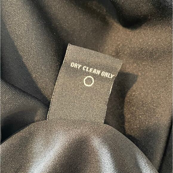 Jax Dress A-Line Black Embroidered Sz 8 Short Sleeve Lined Stretch Floral Demure - Picture 8 of 10